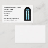 WindowsとDoorsの名モダン刺 名刺 (正面/裏面)