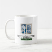 Windowsのおもしろいな冗談- GeekShirts コーヒーマグカップ (左)
