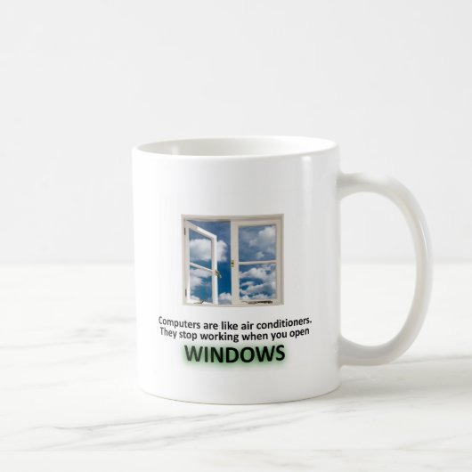 Windowsのおもしろいな冗談- GeekShirts コーヒーマグカップ (右)