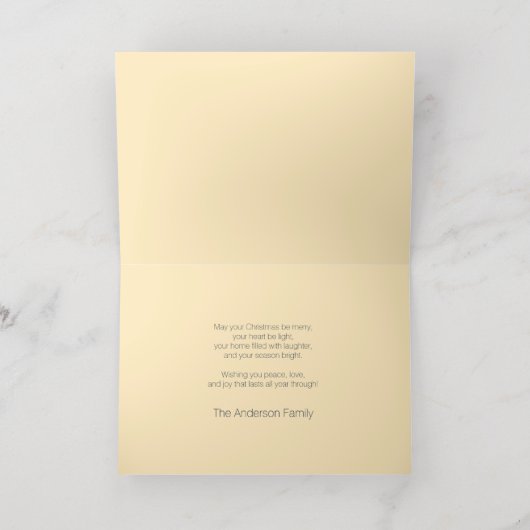 Windowsのクリスマスツリーの抽象芸術イラストレーション 箔シーズンカード (内側レイダウン)