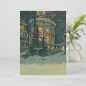 Windowsのヴィンテージクリスマスリース招待状 招待状 (スタンド正面)