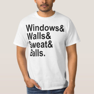 Windowsの壁の汗球 Tシャツ