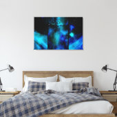 Windowsの宇宙 – 青い星雲 キャンバスプリント (インサイチュ (寝室))
