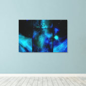 Windowsの宇宙 – 青い星雲 キャンバスプリント (インサイチュ (ウッドフロア))