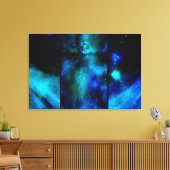 Windowsの宇宙 – 青い星雲 キャンバスプリント (インサイチュ (リビング))