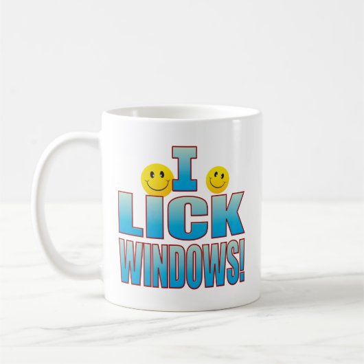Windowsの生命Bを舐めて下さい コーヒーマグカップ (左)