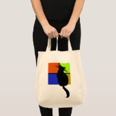 Windowsの着色されたバッグの猫 トートバッグ (正面(商品))