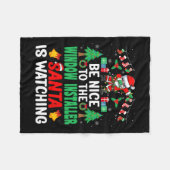 WindowsインストーラSantaに優しい – クリスマス フリースブランケット (正面(横))