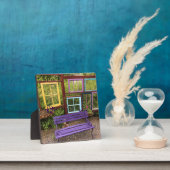 WindowsカラフルおよびBench Garden Decor フォトプラーク (インサイチュ)