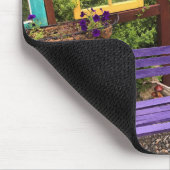 WindowsカラフルおよびBench Garden Decor マウスパッド (コーナー)