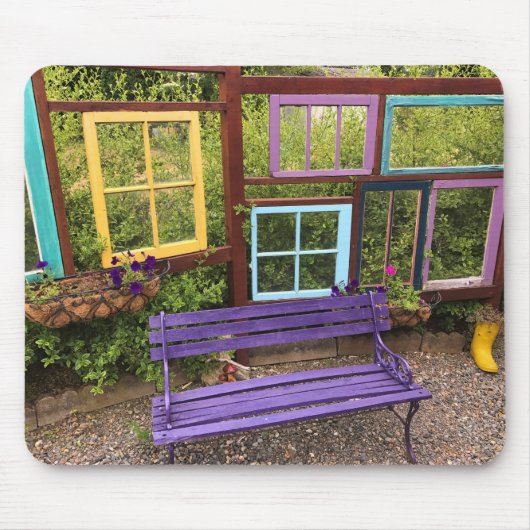 WindowsカラフルおよびBench Garden Decor マウスパッド (正面)