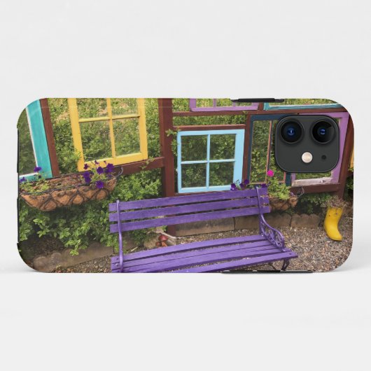 WindowsカラフルおよびBench Garden Decor Case-Mate iPhoneケース (裏面(横))