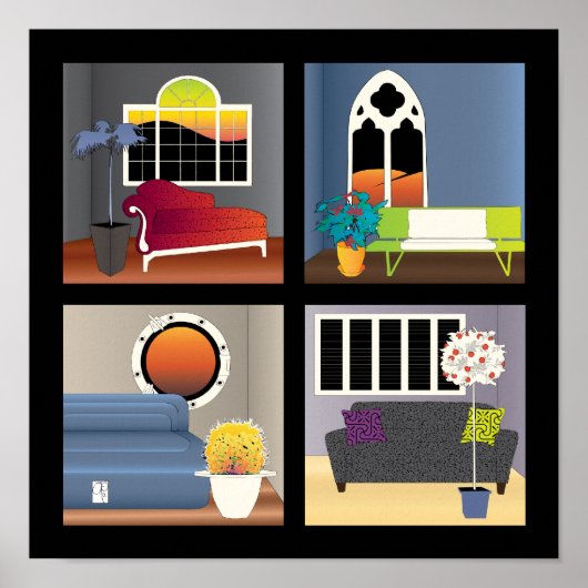 Windowsポスター – 黒縁ど ポスター (正面)