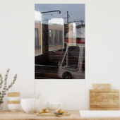 Windowsヴィンテージ列車の反射レールヤードP ポスター (キッチン)