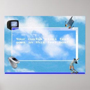 Windows95コンピュータテーマカスタム文字 ポスター