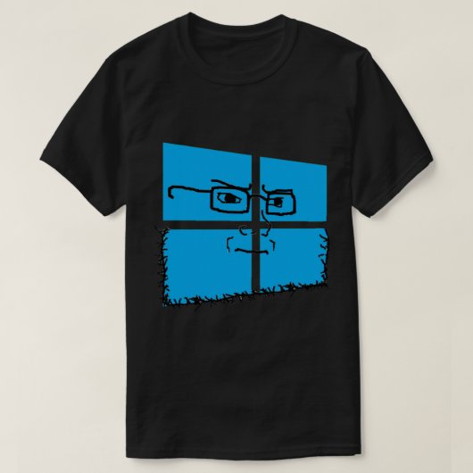 Windows 10 Soyjak Wojak Tシャツ (デザイン正面)