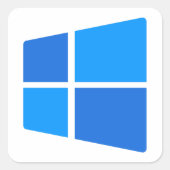 Windows 11ロゴ スクエアシール (正面)