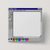 Windows 95 MS 絵を描 缶バッジ (正面)