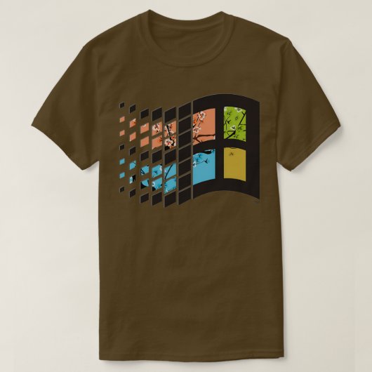 Windows 95 Vaporwave Tシャツ (デザイン正面)