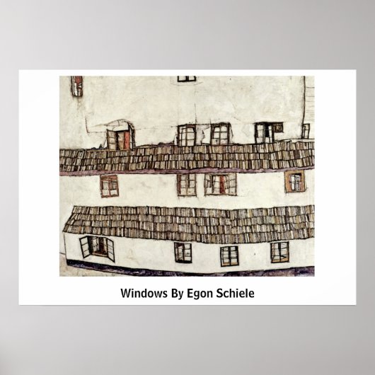 Windows By Egon Schiele ポスター (正面)