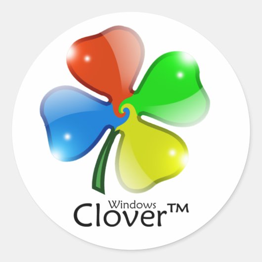 Windows Clover Edition ラウンドシール (正面)