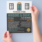 Windows & Doors, Window & Door Fitter Company チラシ (手)