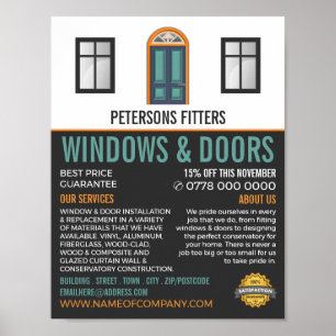 Windows & Doors、Window & Door Fitter Company ポスター