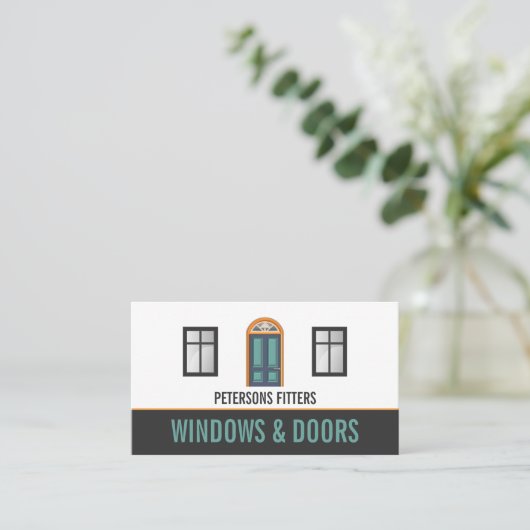 Windows & Doors、Window & Door Fitter Company 名刺 (スタンド正面)
