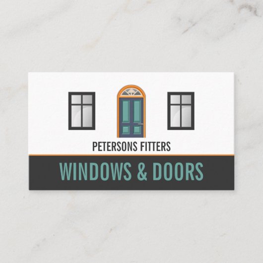 Windows & Doors、Window & Door Fitter Company 名刺 (正面)