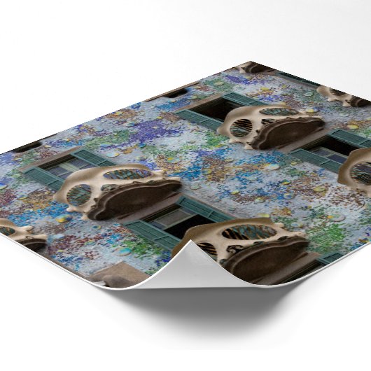 Windows of Casa Battlo in Barcelona ポスター (角)