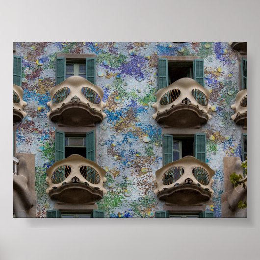 Windows of Casa Battlo in Barcelona ポスター (正面)