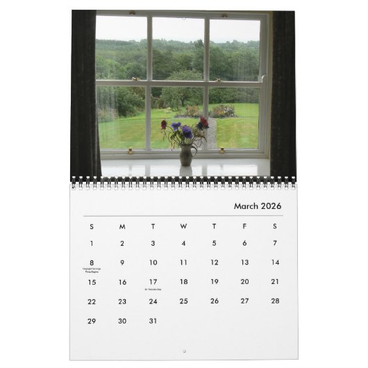 Windows of Ireland calendar カレンダー (3月 2026)