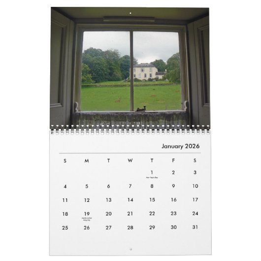 Windows of Ireland calendar カレンダー (1月 2026)