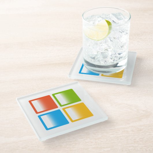Windows OS マイクロソフト ガラスコースター (アングル)