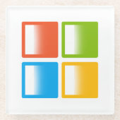 Windows OS マイクロソフト ガラスコースター (正面)