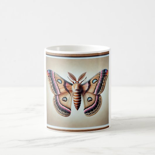 Windowwinged moth 121024IREF249 - Watercolor コーヒーマグカップ (中央)