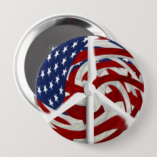 Windpeaceボタン、4" 缶バッジ (正面&裏面)