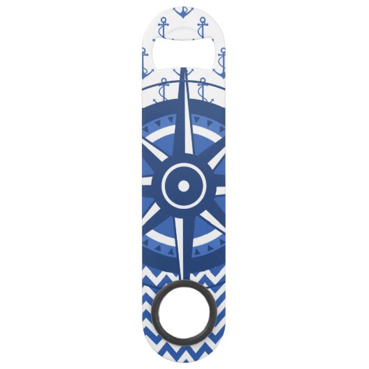 Windroseエレガントな航海のな沿岸パターン スピード栓抜き (正面)