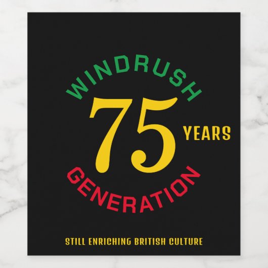 Windrush 75th Anniversary ワインラベル (シングルラベル)