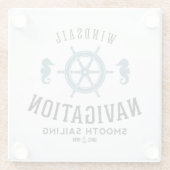 Windsailの運行ポスター ガラスコースター (裏面)