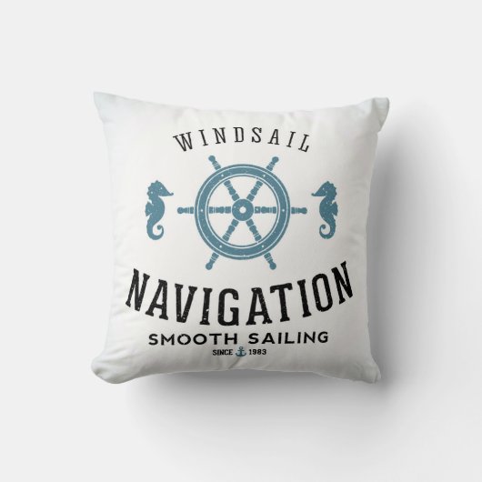 Windsailの運行ポスター クッション (正面)