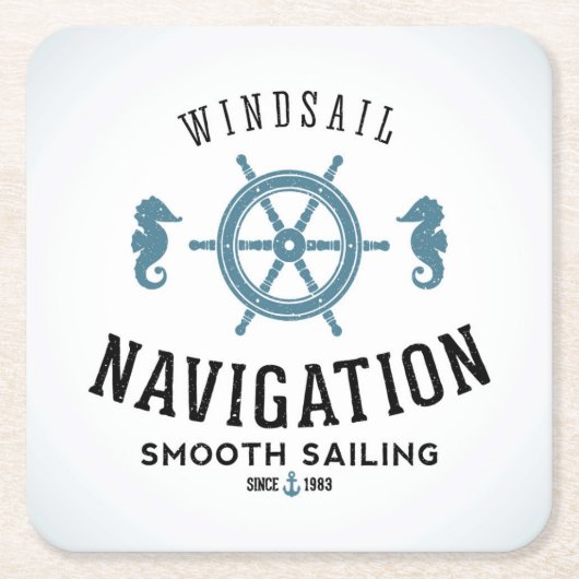 Windsailの運行ポスター スクエアペーパーコースター (正面)