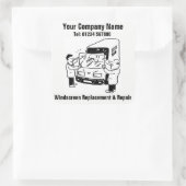 Windscreen Replacement & Repair Cartoon スクエアシール (バッグ)