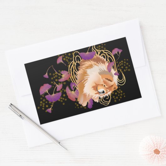 WINDSONG - Chow正方形ステッカー 長方形シール (封筒)