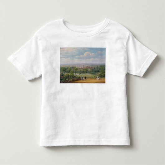 Windsorの城の台地からのEtonの大学 トドラーTシャツ (正面)