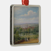 Windsorの城の台地からのEtonの大学 メタルオーナメント (右)