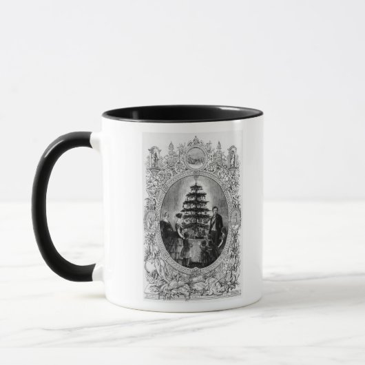 Windsorの城1848年のクリスマスツリー マグカップ (左)