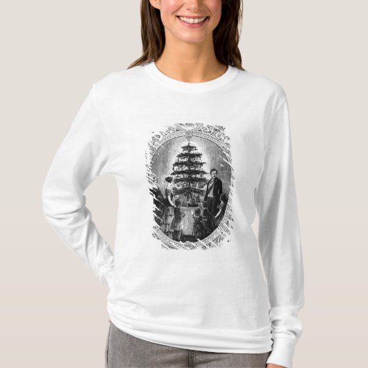 Windsorの城1848年のクリスマスツリー Tシャツ (正面)