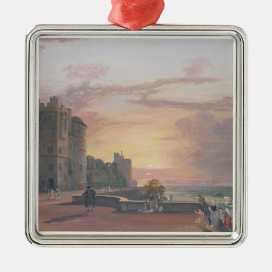 Windsorの城: 太陽を西に見る北台地 メタルオーナメント (正面)