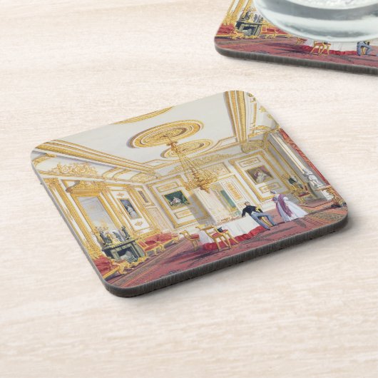 Windsorの城(色lの白い応接室 コースター (左側)